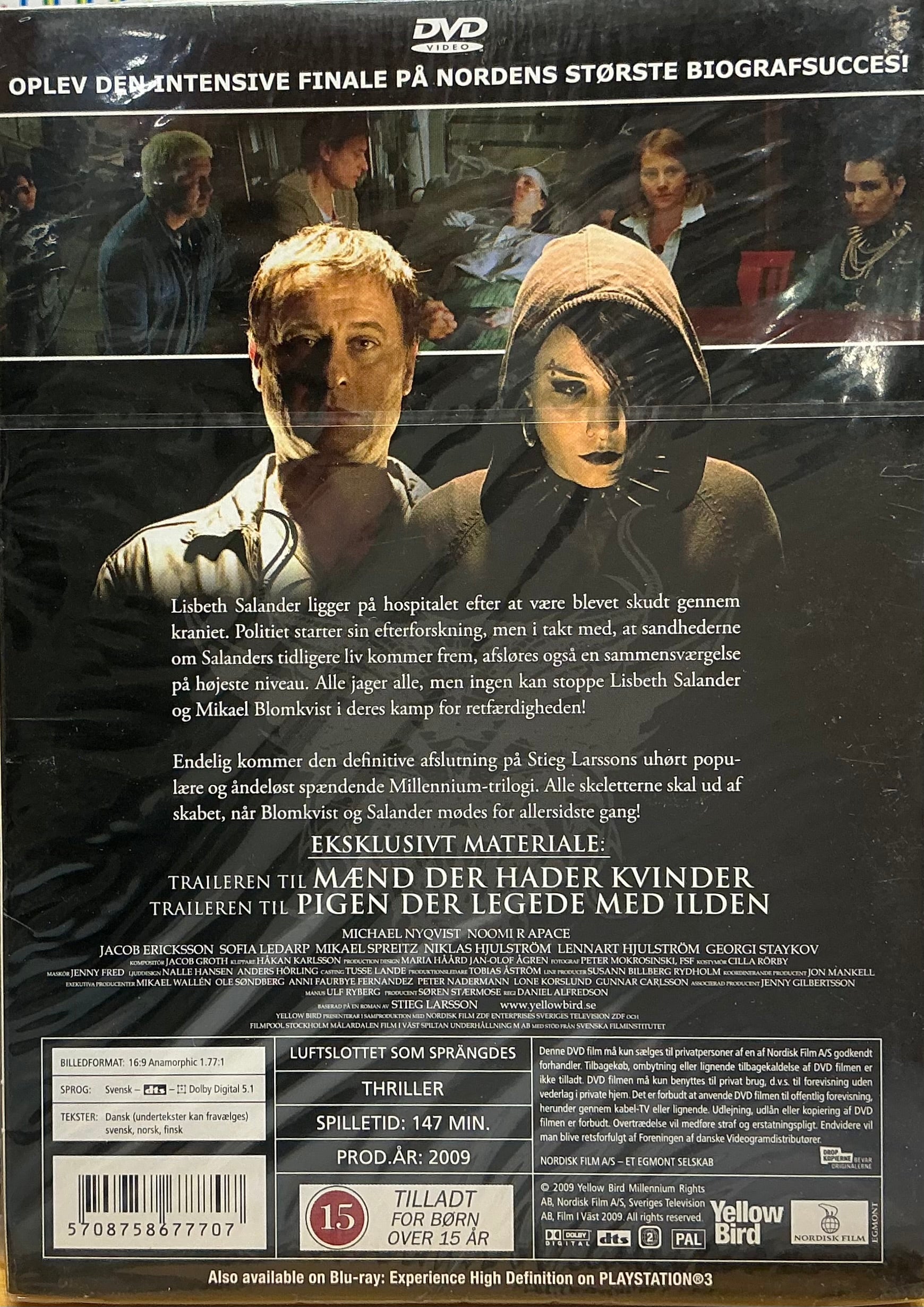 DVD - Stieg Larson trilogi - "Mænd der hader kvinder" 3 DVD